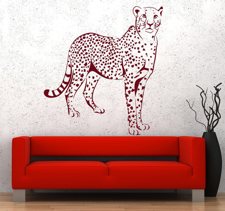 Wall Vinyl Sticker Leopard Gepard Cheetah Jungle African Ethnic Decor Unique Gift z3665