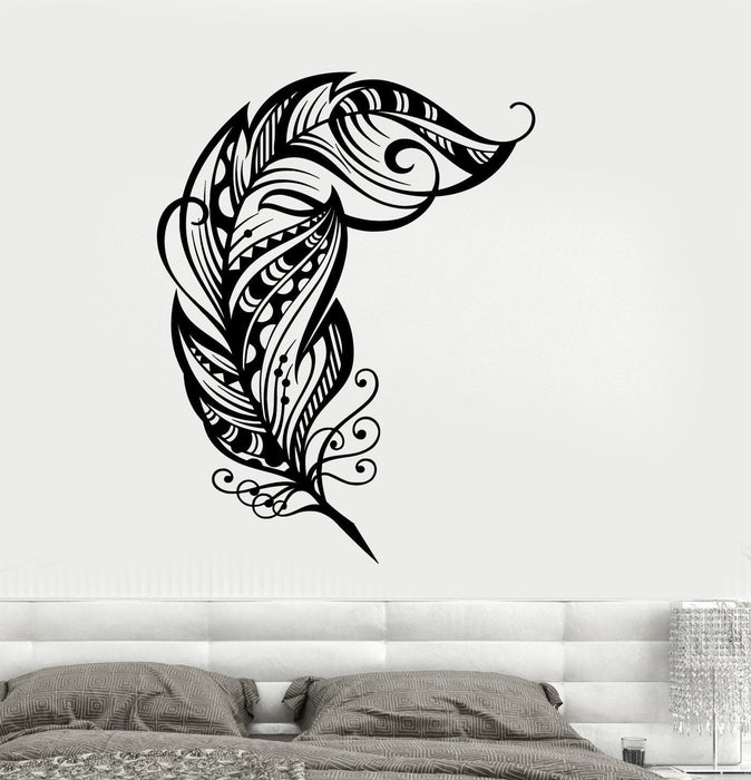 Wall Vinyl Decal Feather Dreamcatcher Dream Catcher Romantic Decor Unique Gift z3689