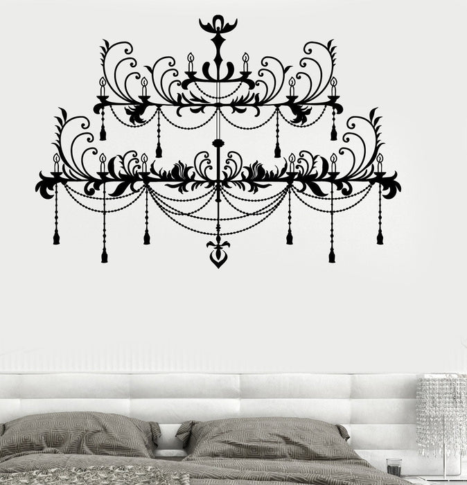 Wall Vinyl Decal Chandelier Romantic Decor For Bedroom Unique Gift z3695