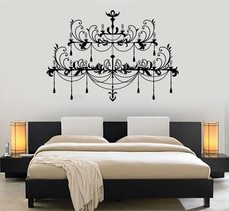 Wall Vinyl Decal Chandelier Romantic Decor For Bedroom Unique Gift z3695