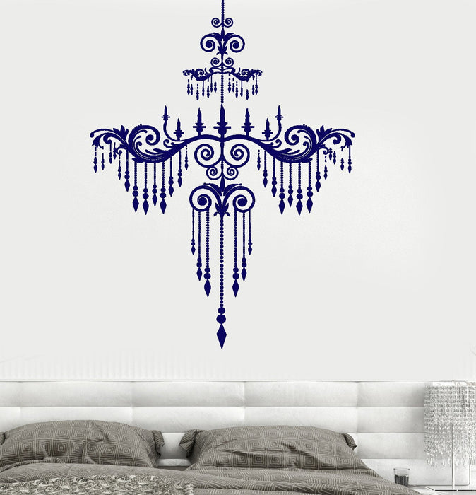 Wall Vinyl Decal Romantic Chandelier Bedroom Cool Decor Unique Gift z3705