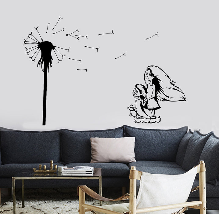 Wall Vinyl Decal Dandelion Kids Children Floral Flower Decor Unique Gift z3710