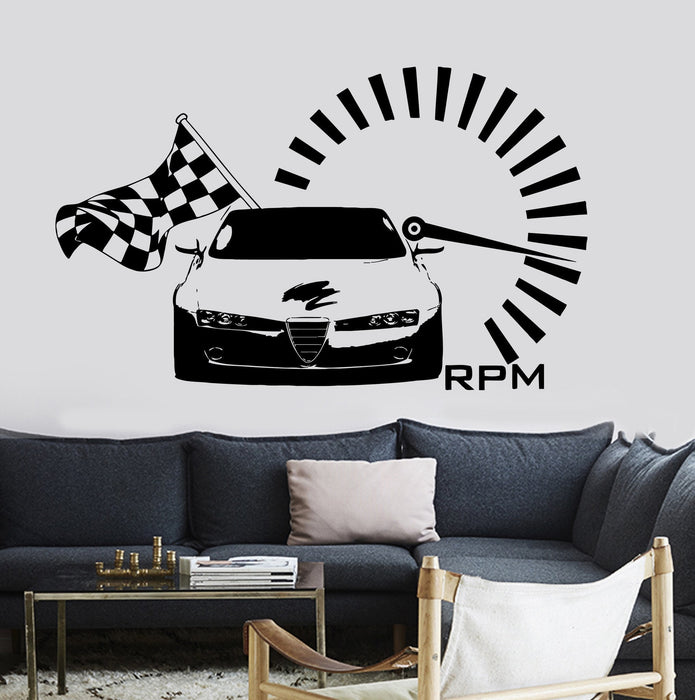 Wall Vinyl Decal Car Speed Race Cool Decor For Garage Unique Gift z3722