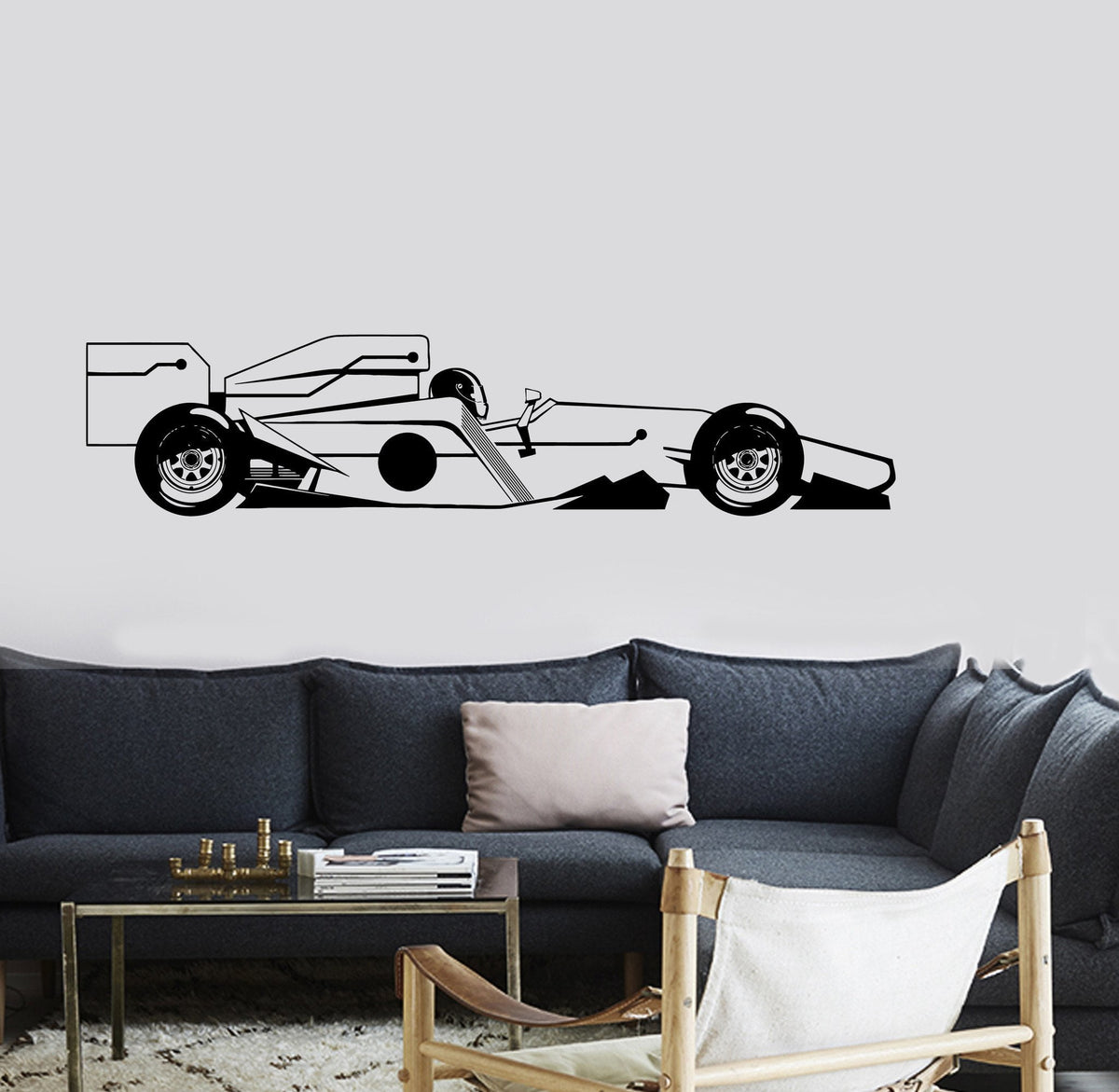Wall Vinyl Decal Carting Formula 1 Race Racing Car Decor Unique Gift z ...