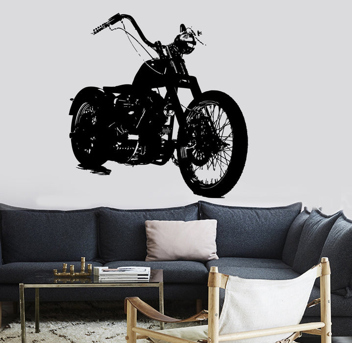 Wall Vinyl Decal Bike Biker Motorcycle Garage Speed Race Decor Unique Gift z3738