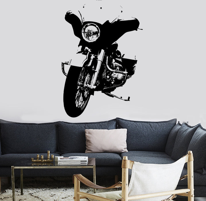 Wall Vinyl Decal Bike Biker Garage Speed Chopper Decor Unique Gift z3739