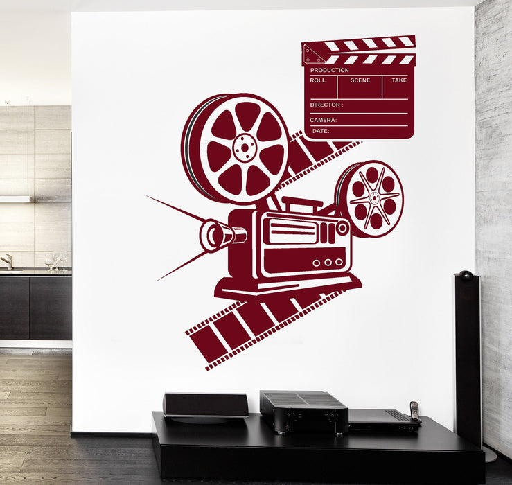 Wall Vinyl Decal Camera Cinema Movie Hollywood Decor Unique Gift z3765