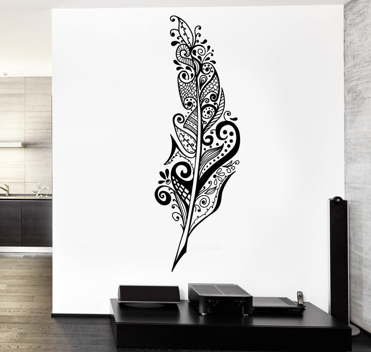 Wall Vinyl Decal Feather Dreamcatcher Bedroom Romantic Decor Unique Gift z3774