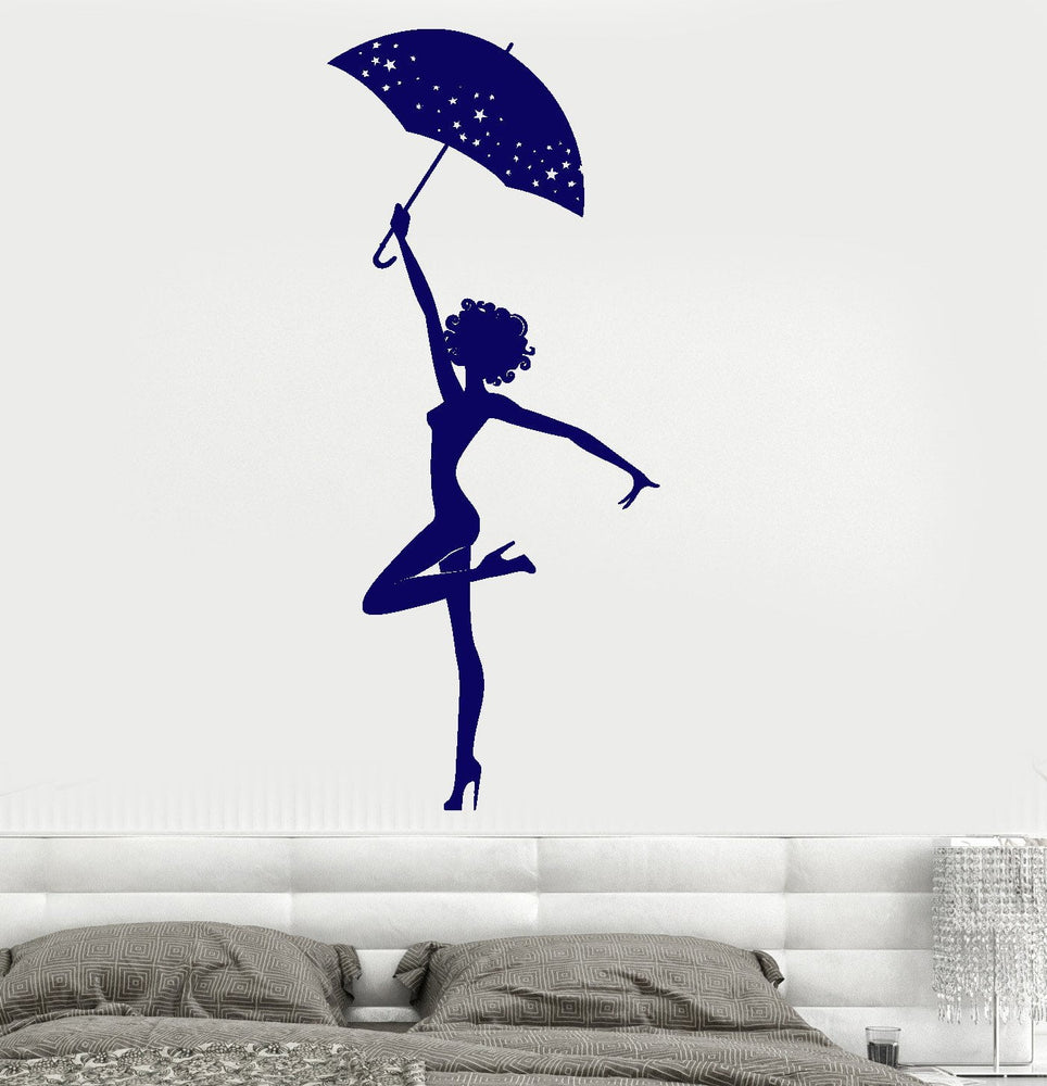 umbrella silhouette girl dancing