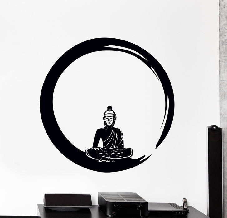 Wall Vinyl Decal Buddha Buddhism Enso Enco Circle Decor Unique Gift z3805