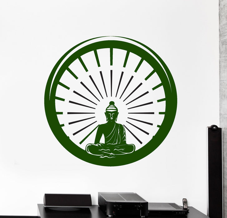 Wall Vinyl Decal Buddhism Buddha Enso Enco Meditation Decor Unique Gift z3806