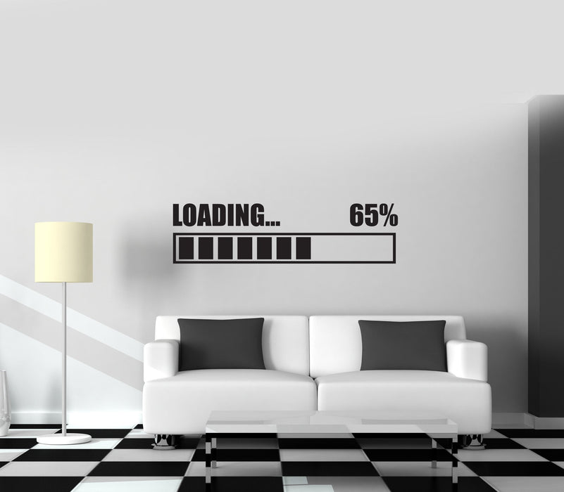 Wall Vinyl Decal Loading Gamer Gaming Nursery Kids Decor Unique Gift z3810