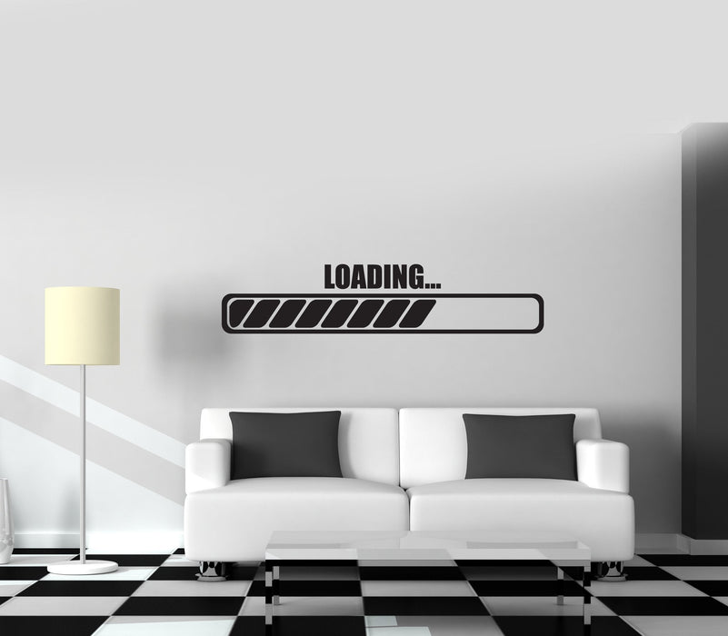 Wall Vinyl Decal Loading Load Gamer Gaming Room Nursery Decor Unique Gift z3811