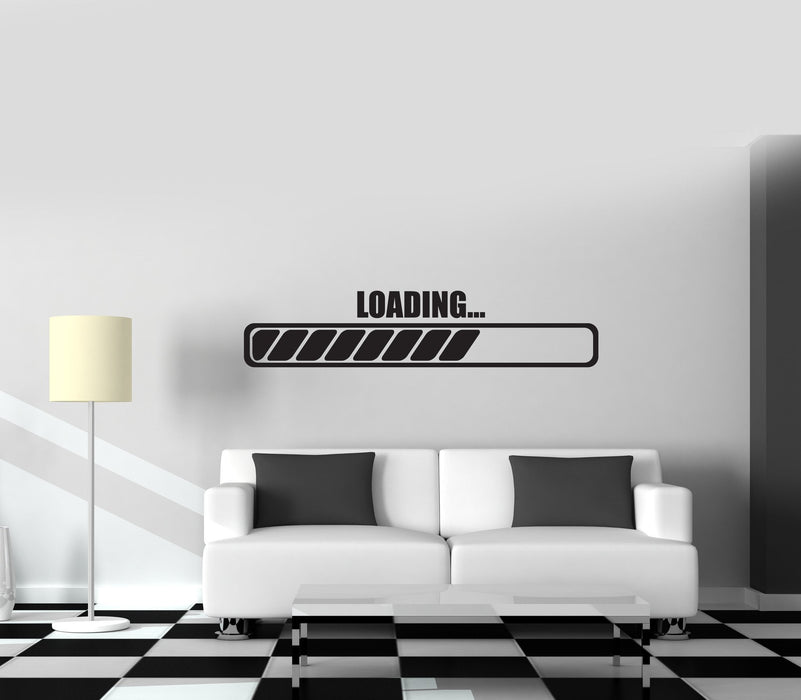 Wall Vinyl Decal Loading Load Gamer Gaming Room Nursery Decor Unique G ...