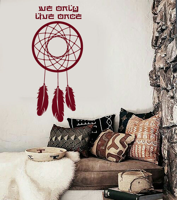 Wall Vinyl Decal Dreamcatcher Amulet Talisman Ornament Cool Decor Unique Gift z3892