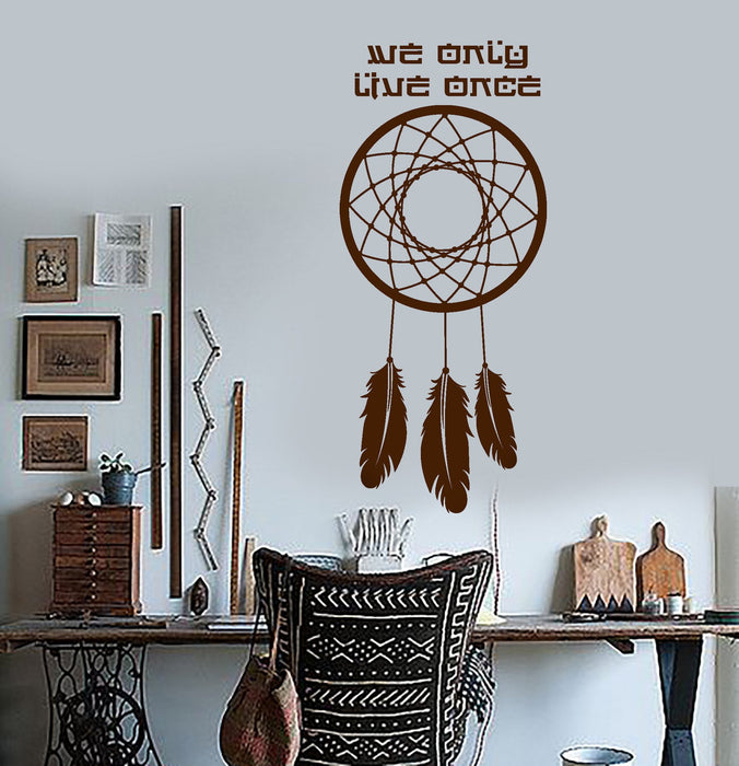 Wall Vinyl Decal Dreamcatcher Amulet Talisman Ornament Cool Decor Unique Gift z3892