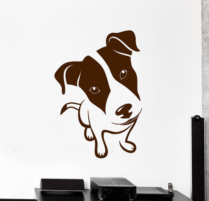 Wall Vinyl Decal Dog Pet Puppy Cool Animal Decal Nursery Room Decor Unique Gift z3901