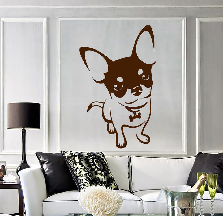 Wall Vinyl Decal Cute Dog Animals Pets Cool Decor For Living Room Unique Gift z3904