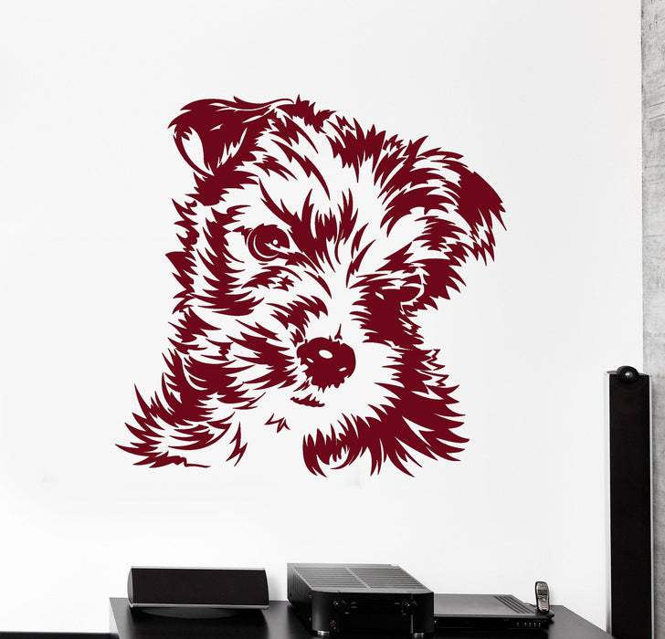 Wall Vinyl Decal Cute Dog Pet Animals Decor For Living Room Unique Gift z3905