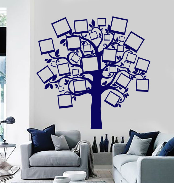 Wall Vinyl Decal Family Tree Pictures Branches Guaranteed Quality Decor Unique Gift z3906