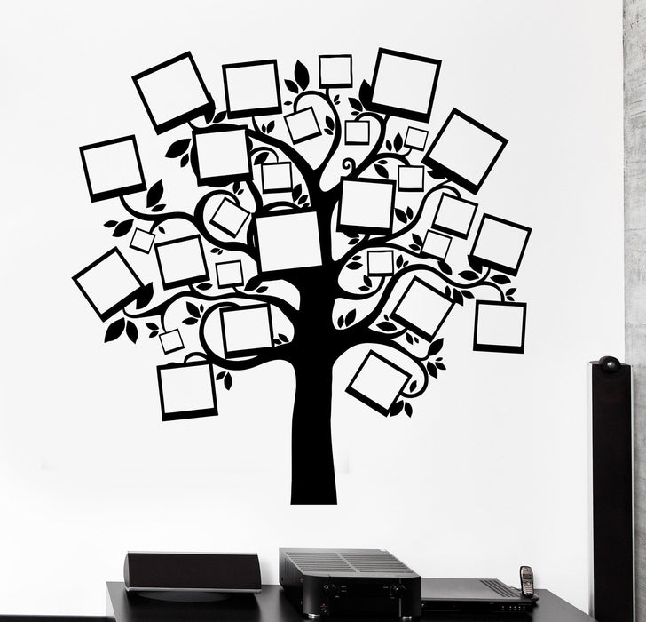 Wall Vinyl Decal Family Tree Pictures Branches Guaranteed Quality Decor Unique Gift z3906