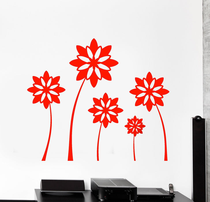 Wall Vinyl Decal Flower Floral Beautiful Nature Bedroom Decor Unique Gift z3912