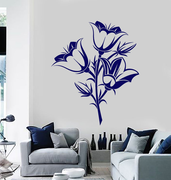 Wall Vinyl Decal Floral Flower Romantic Bedroom Living Room Decor Unique Gift z3916