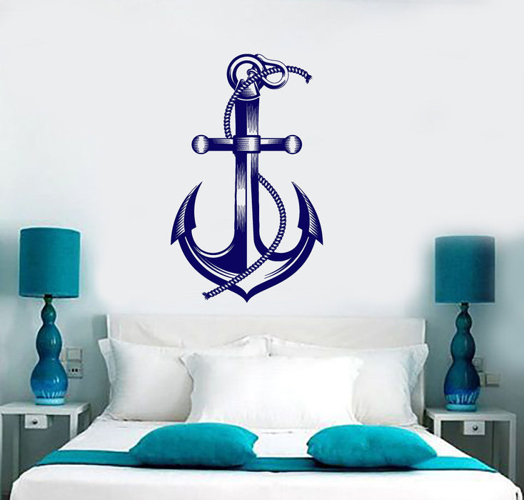 Wall Vinyl Decal Anchor Ship Marine Sea Ocean Decor Unique Gift z3951