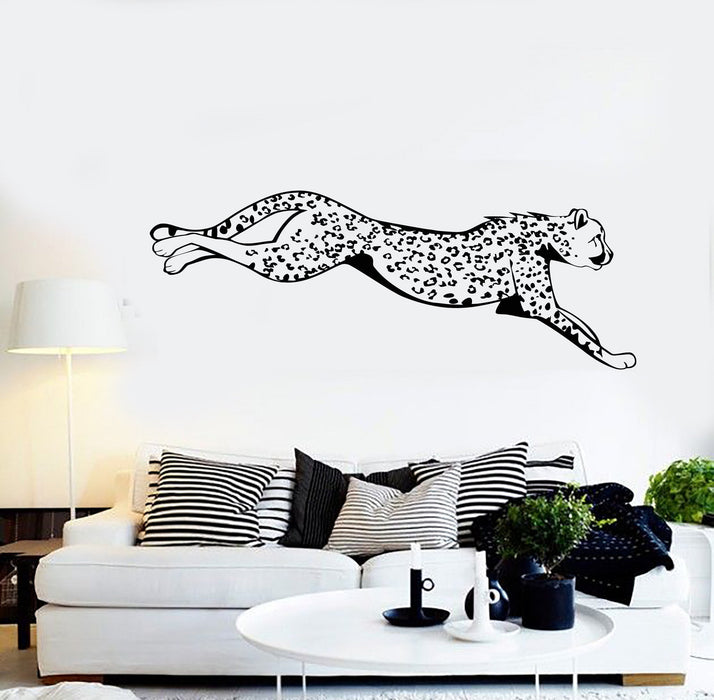 Wall Vinyl Decal Animal Cheetah Leopard Predator Decor Unique Gift z3969