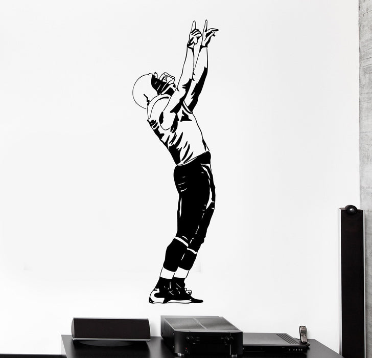 Wall Vinyl Decal Football Player Quarterback Super Bowl Decor Unique Gift z3981