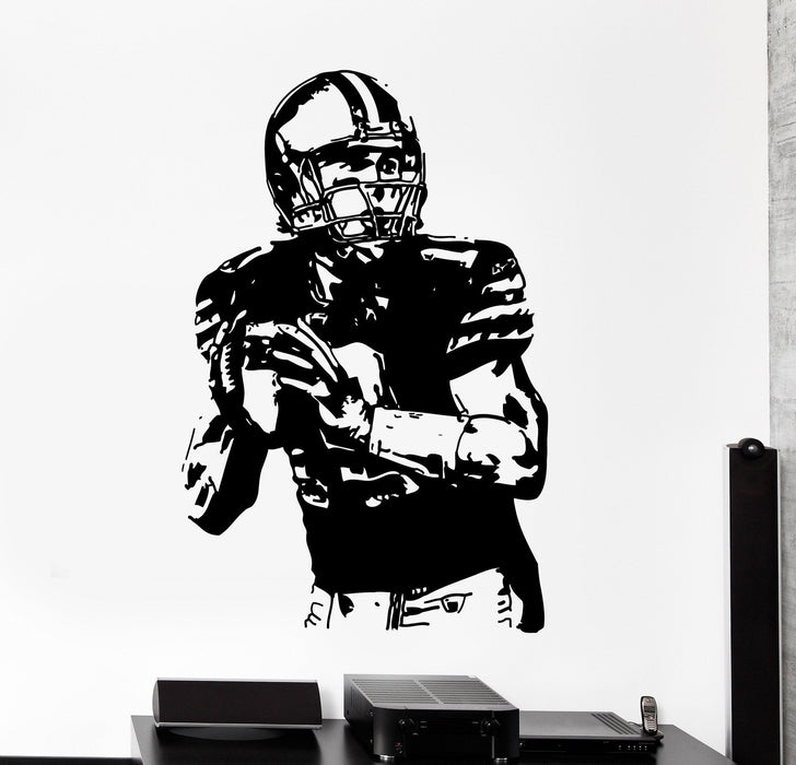 Wall Decal Football Player Sport Super Bowl Decor Unique Gift z3991