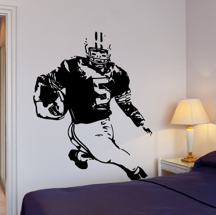 Sticker mural joueur de football quart-arrière Super Bowl Sport Decor cadeau unique z4001