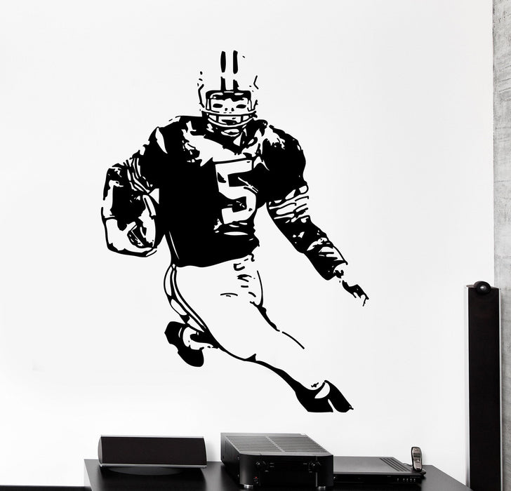 Sticker mural joueur de football quart-arrière Super Bowl Sport Decor cadeau unique z4001