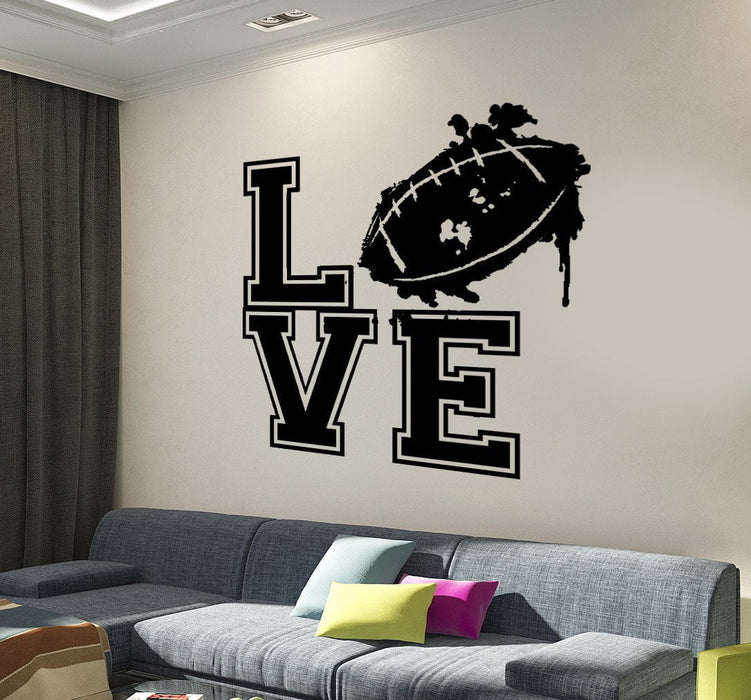 Наклейка на стену Я люблю футбол Спорт Цитата Суперкубок Декор интерьера Уникальный подарок z4003