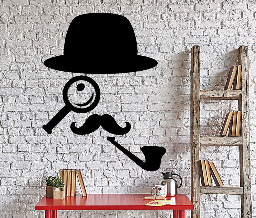 Autocollant mural en vinyle Détective Sherlock Holmes Londres Intérieur de la maison Cadeau unique z4022