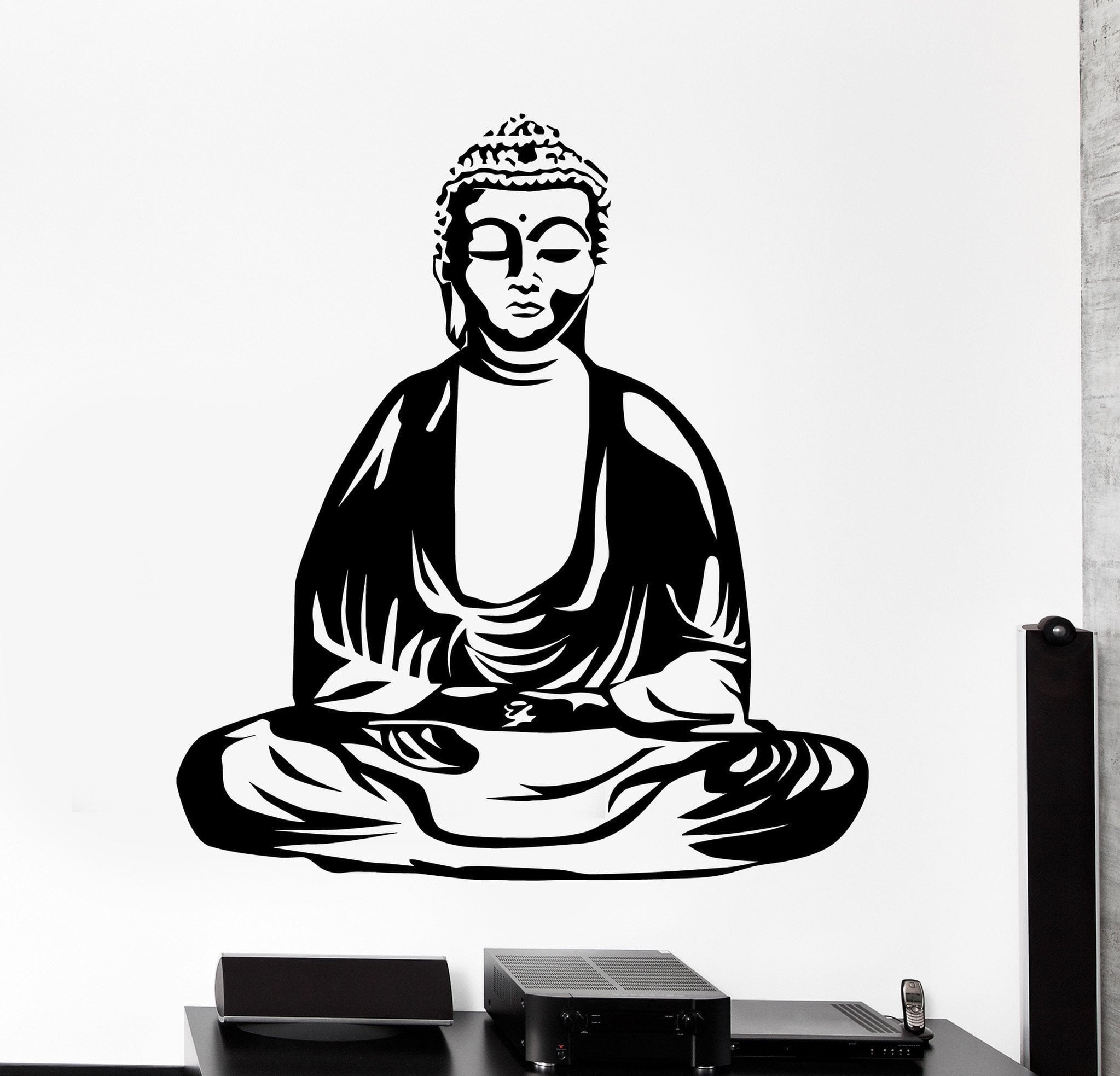 Wall Vinyl Decal Buddha Buddhism Yoga Zen Meditation Home Interior Dec ...