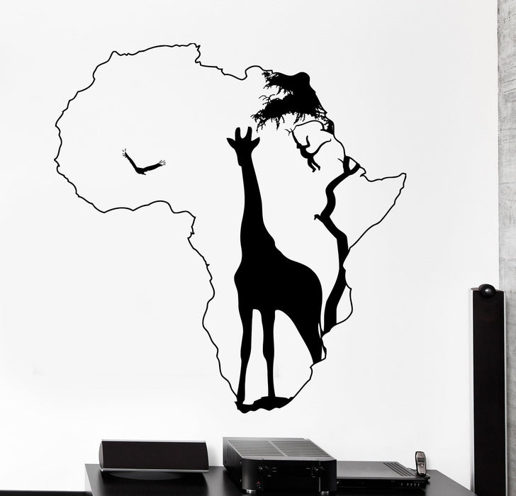 Wall Decal Africa African Giraffe Wild Animals Savanna Home Interior Decoa Unique Gift z4040