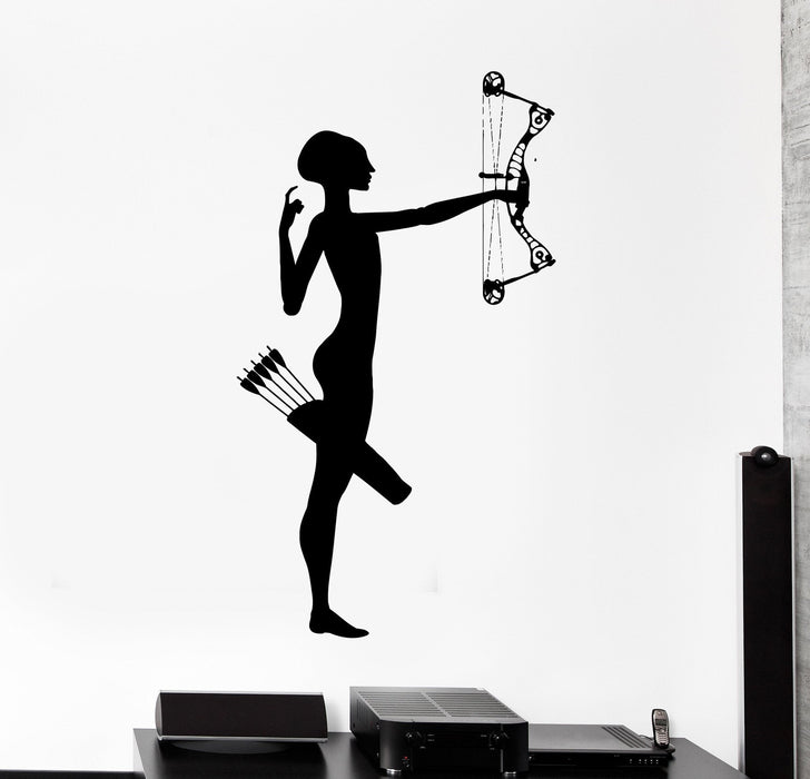 Autocollant mural en vinyle Afrique Fille africaine Archer Décoration intérieure Cadeau unique z4053