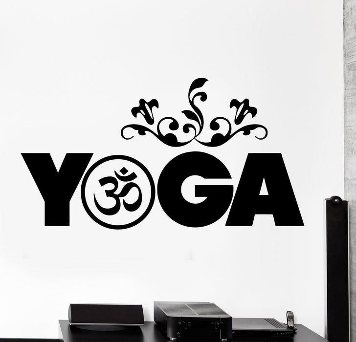 Wall Vinyl Decal Yoga Budhha Om Meditation Quotes Home Interior Decor Unique Gift z4096