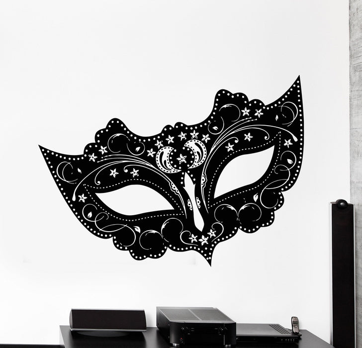 Autocollant mural en vinyle Masque Secret Romantique Décoration d'intérieur Cadeau unique z4102
