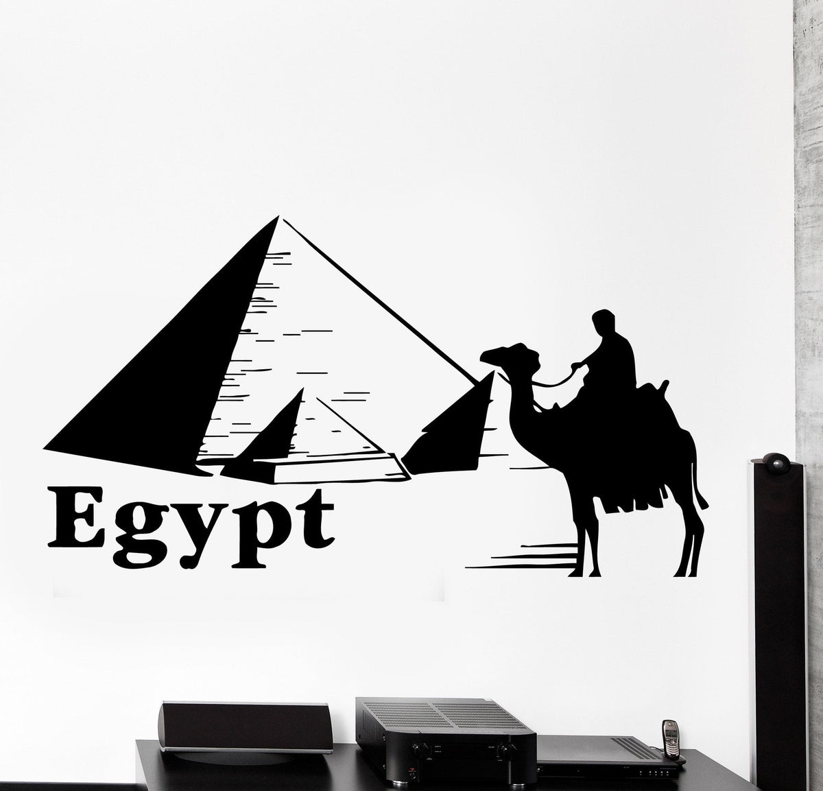 Wall Vinyl Decal Egypt Pyramids Camel Travel Vacation Africa Home Inte