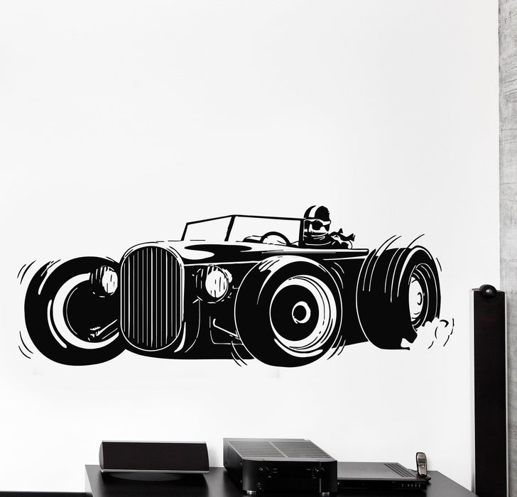 Autocollant mural en vinyle rétro pour voiture, vitesse du moteur, décoration intérieure, cadeau unique, z4108