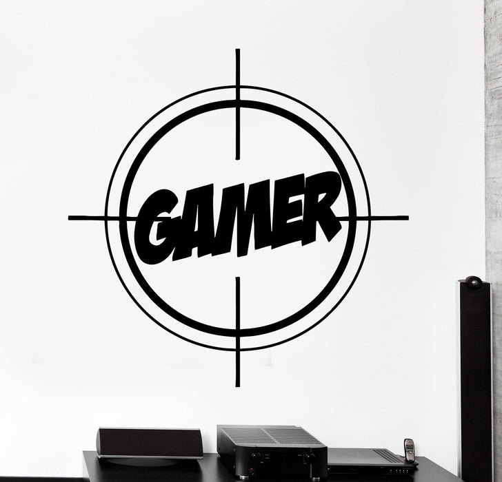 Wall Vinyl Decal Gamer Gaming Target Entertainment Home Interior Decor Unique Gift z4114