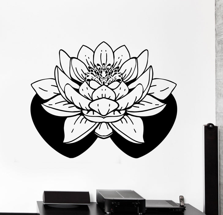 Wall Vinyl Decal Buddha Meditation Yoga Lotus Home Interior Decor Unique Gift z4124