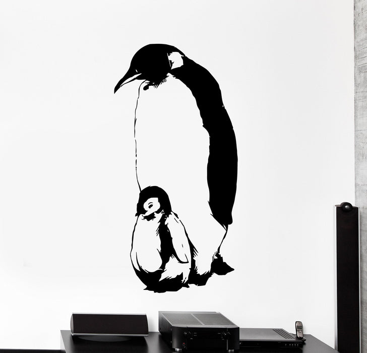 Wall Vinyl Decal Penguin Family Baby Animal North Pole Home Interior Decor Unique Gift z4126