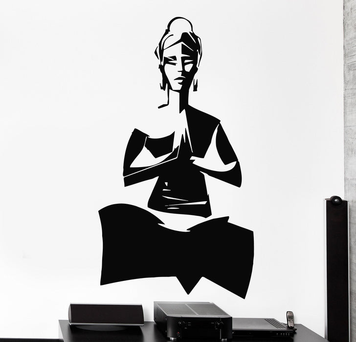 Autocollant mural en vinyle Bouddha Bouddhisme Yoga Méditation Décoration intérieure Cadeau unique z4149