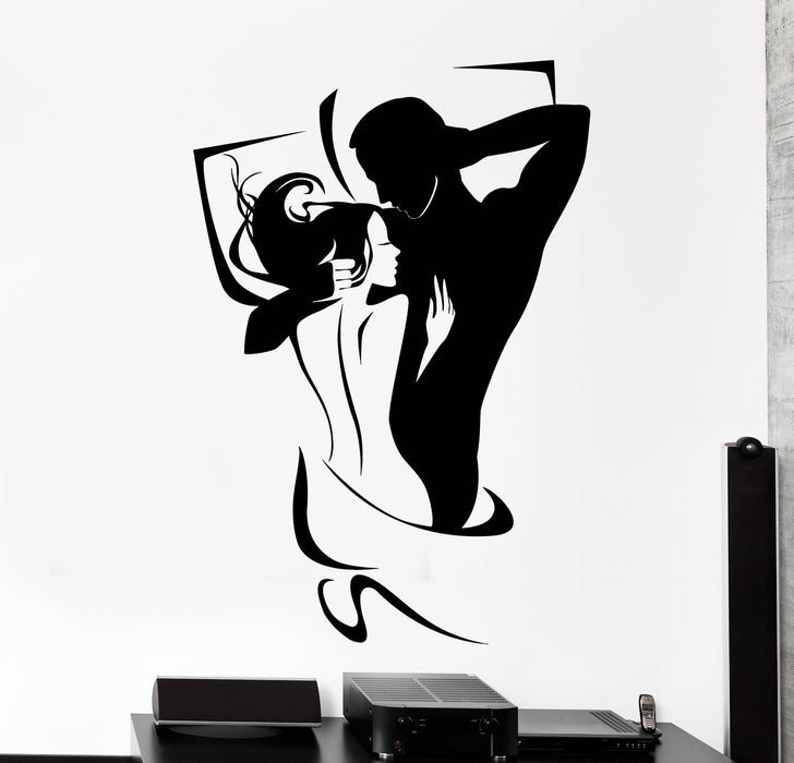 Wall Vinyl Decal Lovers Man And Woman Sleeping Bedroom Home Interior Decor Unique Gift z4150