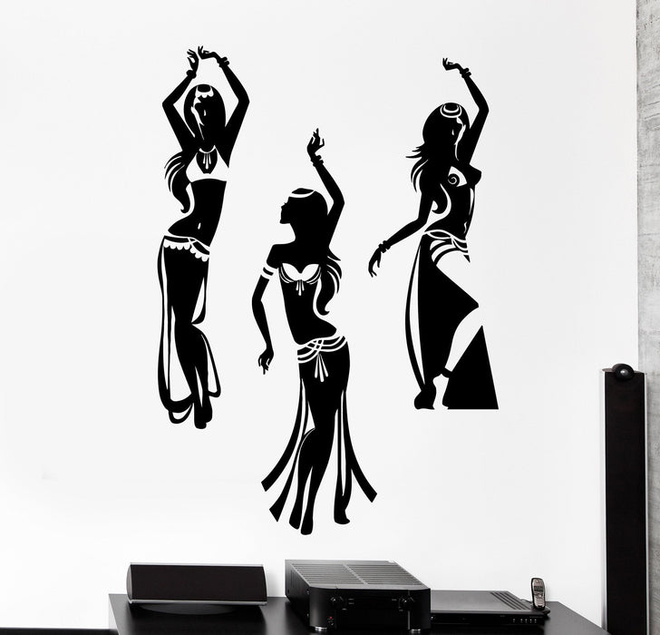 Wall Vinyl Decal Dancing Belly Dance Oriental Girl Home Interior Decor Unique Gift z4151