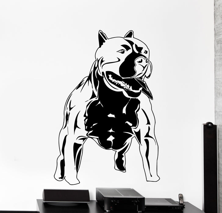 Wall Vinyl Decal Bulldog Fighter Dog Pet Animal Home Interior Decor Unique Gift z4188
