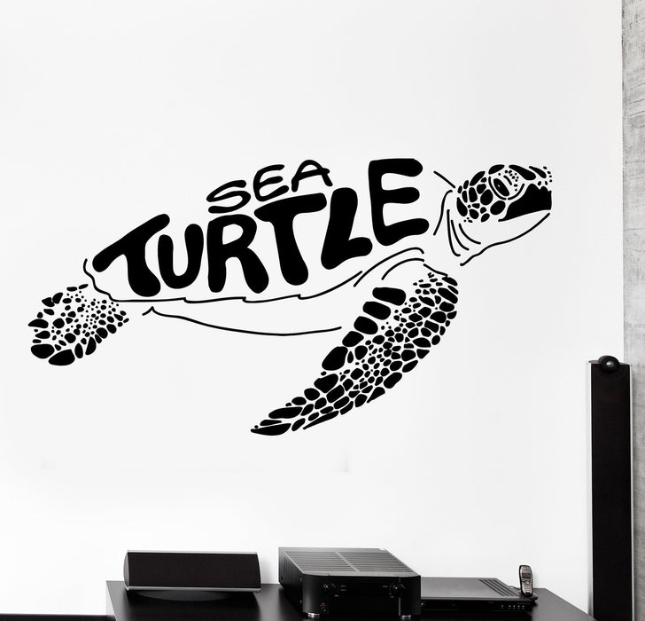 Wall Vinyl Decal Ocean Sea Turtle Undersea Underwater Home Interior Decor Unique Gift z4214